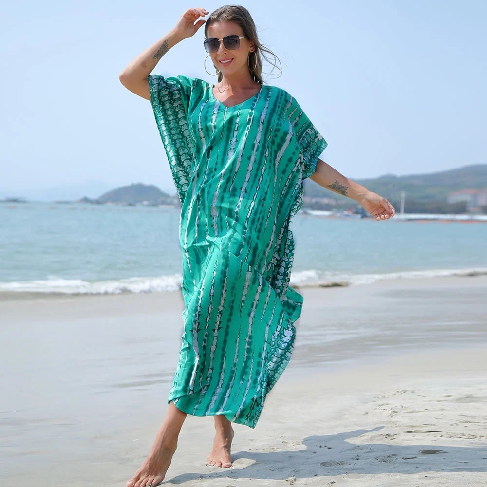 💃Luźny, swobodny kaftan, sukienka plażowa